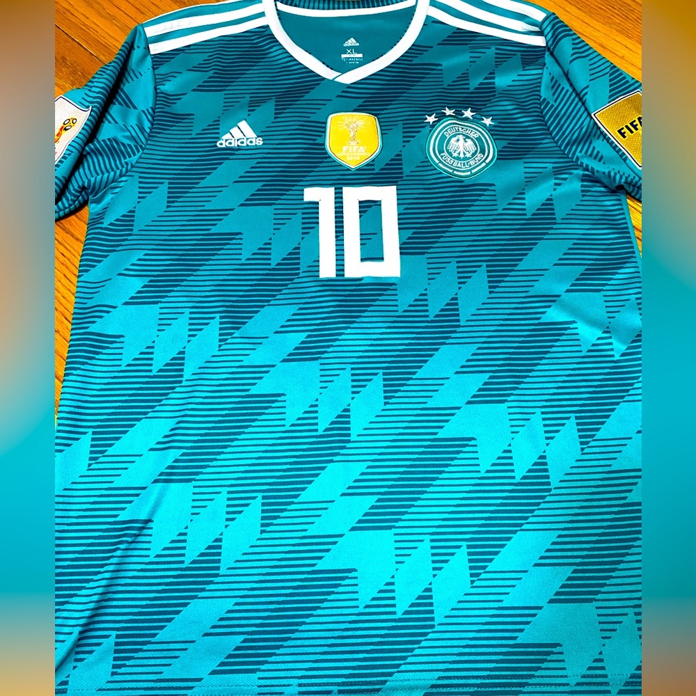 adidas Teal and Black Men's Jersey